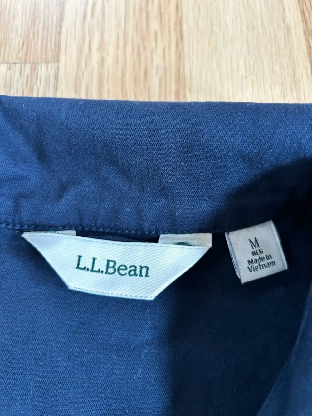 LL BEAN women’s utility jacket navy blue barn chore workwear size M - Picture 3 of 12